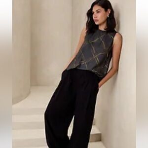 Banana Republic blue print tank sz med